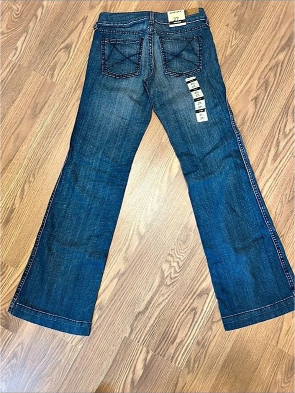 Ariat TROUSER Boot Cut Jeans in Blue Waist 27L NWT